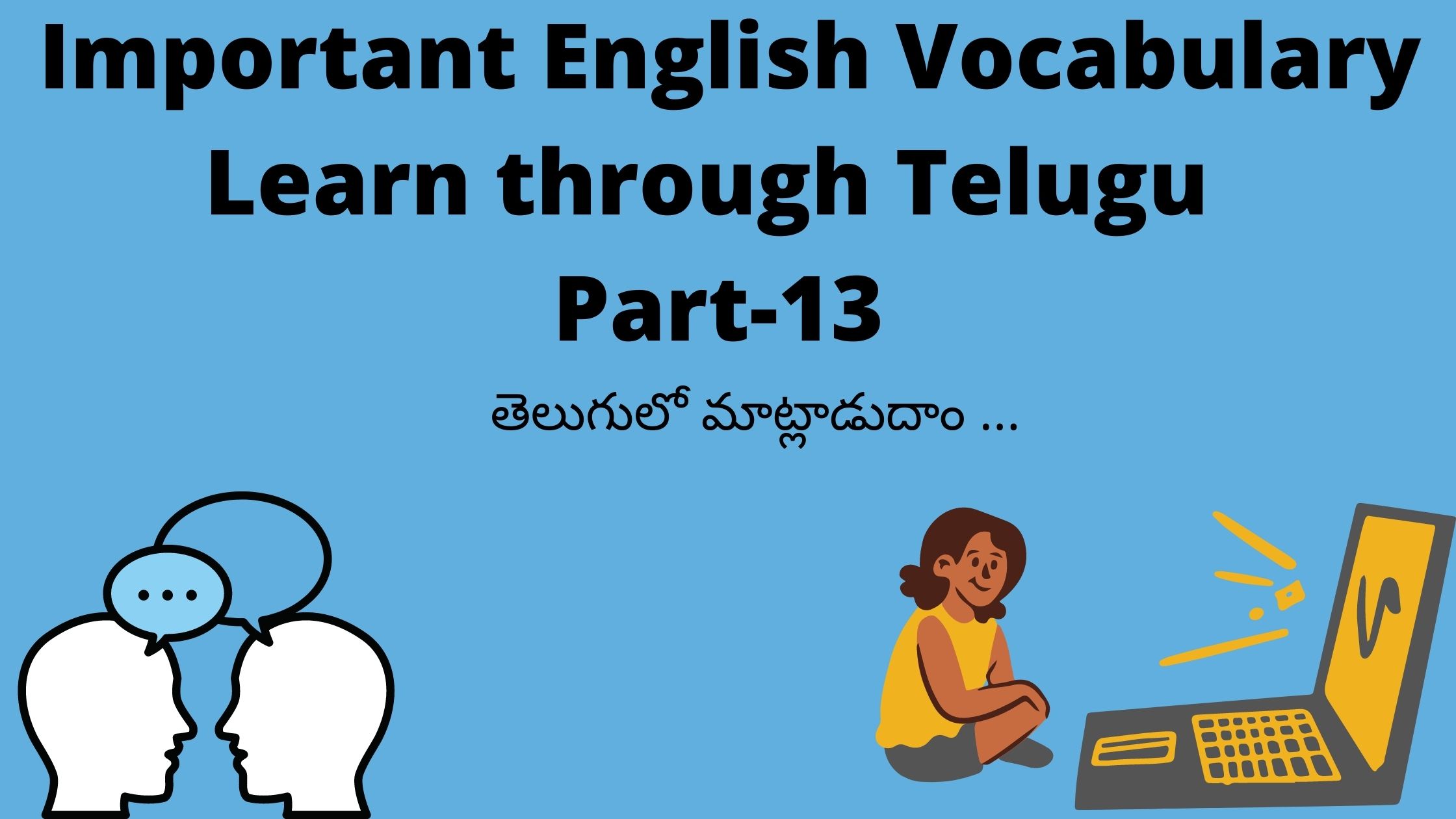 Important English Vocabulary learn through Telugu Part-13